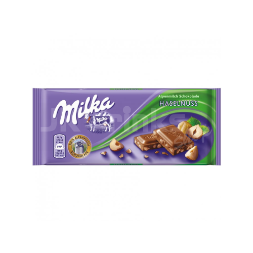 Milka čokoláda s drcenými lískovými oříšky 100g