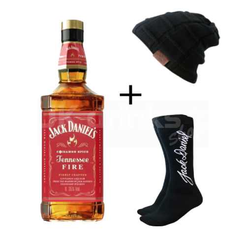Jack Daniel's Fire 1l 35% + kulich a ponožky