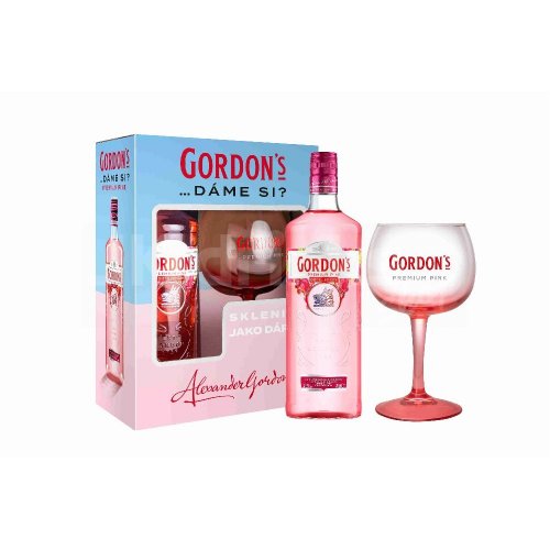 Gordon's Dry Gin Pink + sklo 0,7l 37,5%