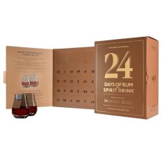 24 Days Of Rum 2025 - rumový adventní kalendář 24x 0,02l 41,3% + 2x sklo