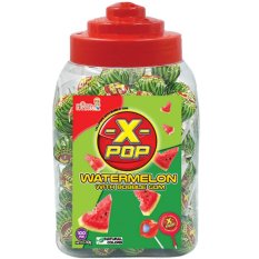 X-POP lízátka melounové se  žvýkačkou 18g