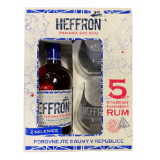 Heffron 0,5l 38% + 2 sklenice