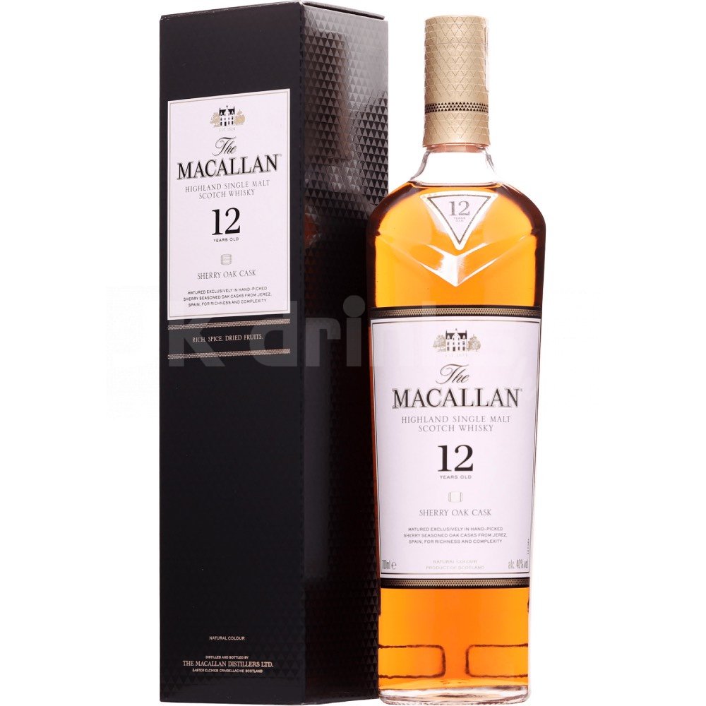 Macallan Sherry Oak 12y 0 7l 40 JK Drinks Shop