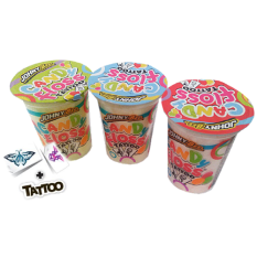 Cukrová vata Candy floss + tattoo 0,4l