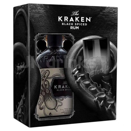 Kraken Black Spiced 1l 40% + sklo