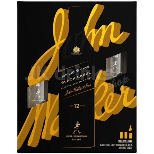 Johnnie Wlaker Black 0,7l + 2x sklo
