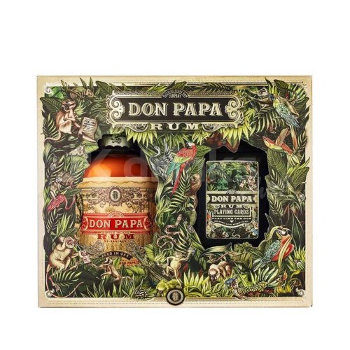 Don Papa + hrací karty 0,7l 40% (stará receptura)